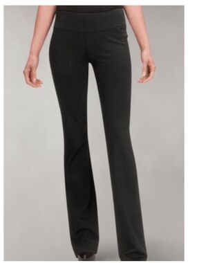 CAbi #197R Black Ponte Knit Back Zip Bootcut Dress Pants Trousers Slacks Sz 12